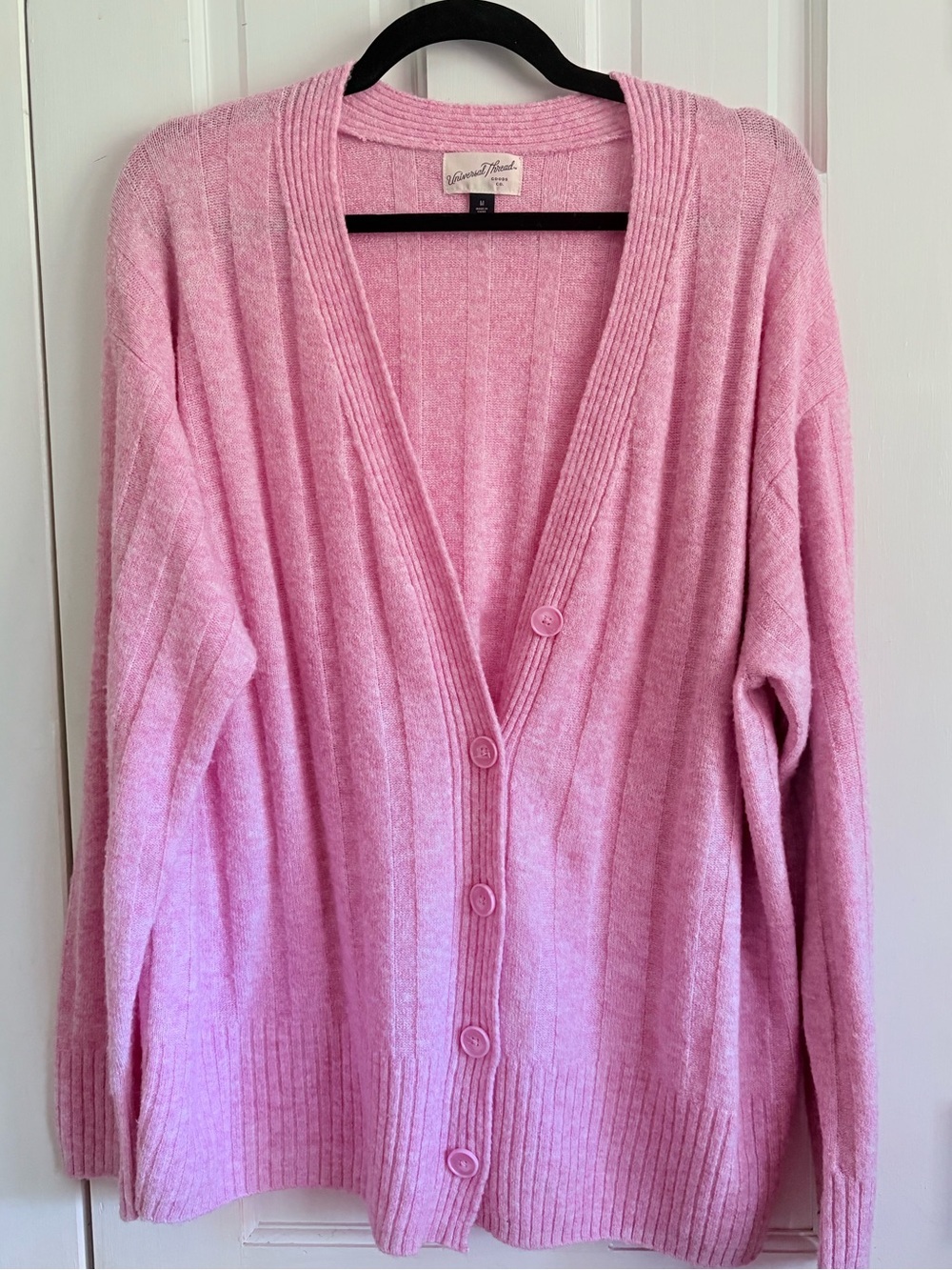 Universal Thread Pink Ribbed Cardigan M